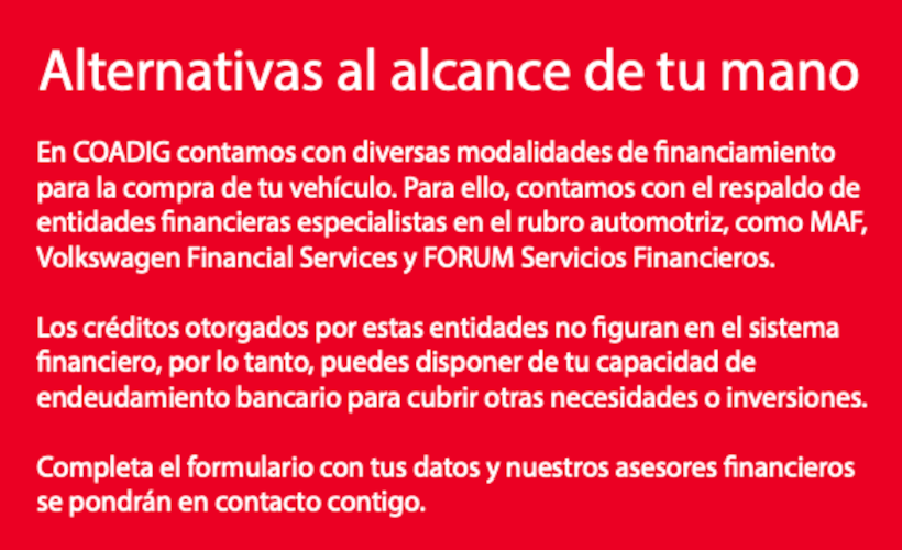 Financiamiento automotriz Coadig